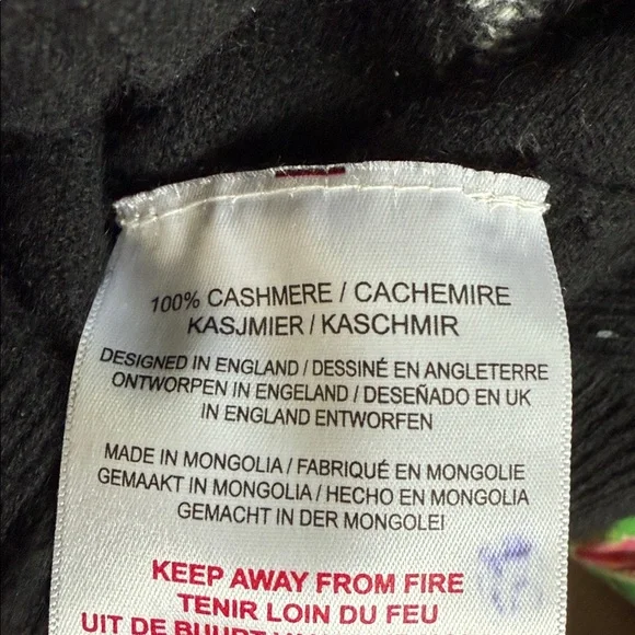 Jumper 1234 100% Cashmere Cardigan Sweater Christmas Holiday Star XS - Picture 5 of 5